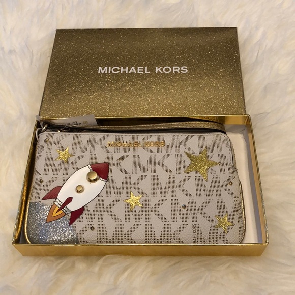 Michael Kors Handbags - Michael Kors Rocket Illustrations Wristlet/Clutch